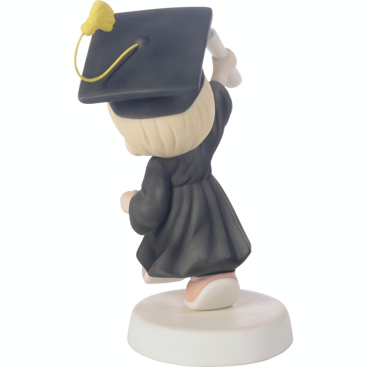 Graduation Blonde Boy With Black Gown Figurine