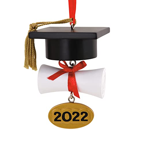 Graduation Cap and Diploma Dated 2022 Tree Trimmer Ornament