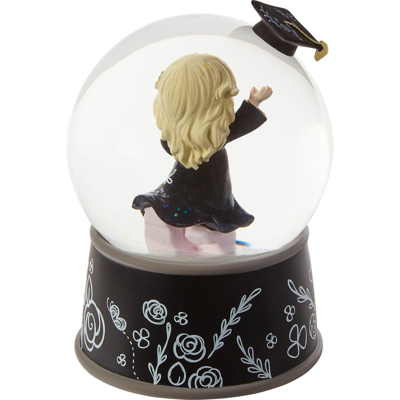 Graduation Girl Musical Snow Globe Round