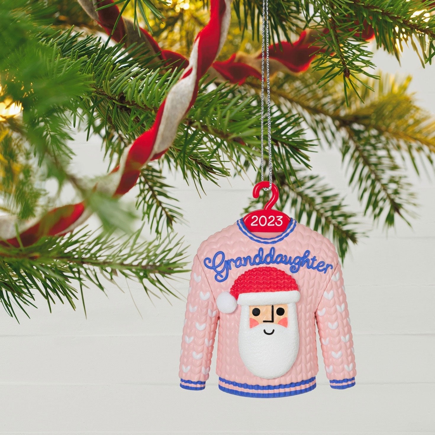 Granddaughter Christmas Sweater, 2023 Keepsake Ornament