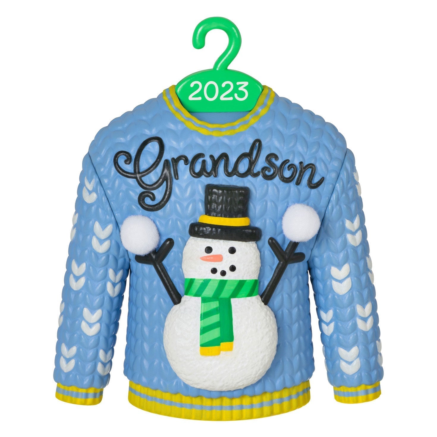 Grandson Christmas Sweater, 2023 Keepsake Ornament