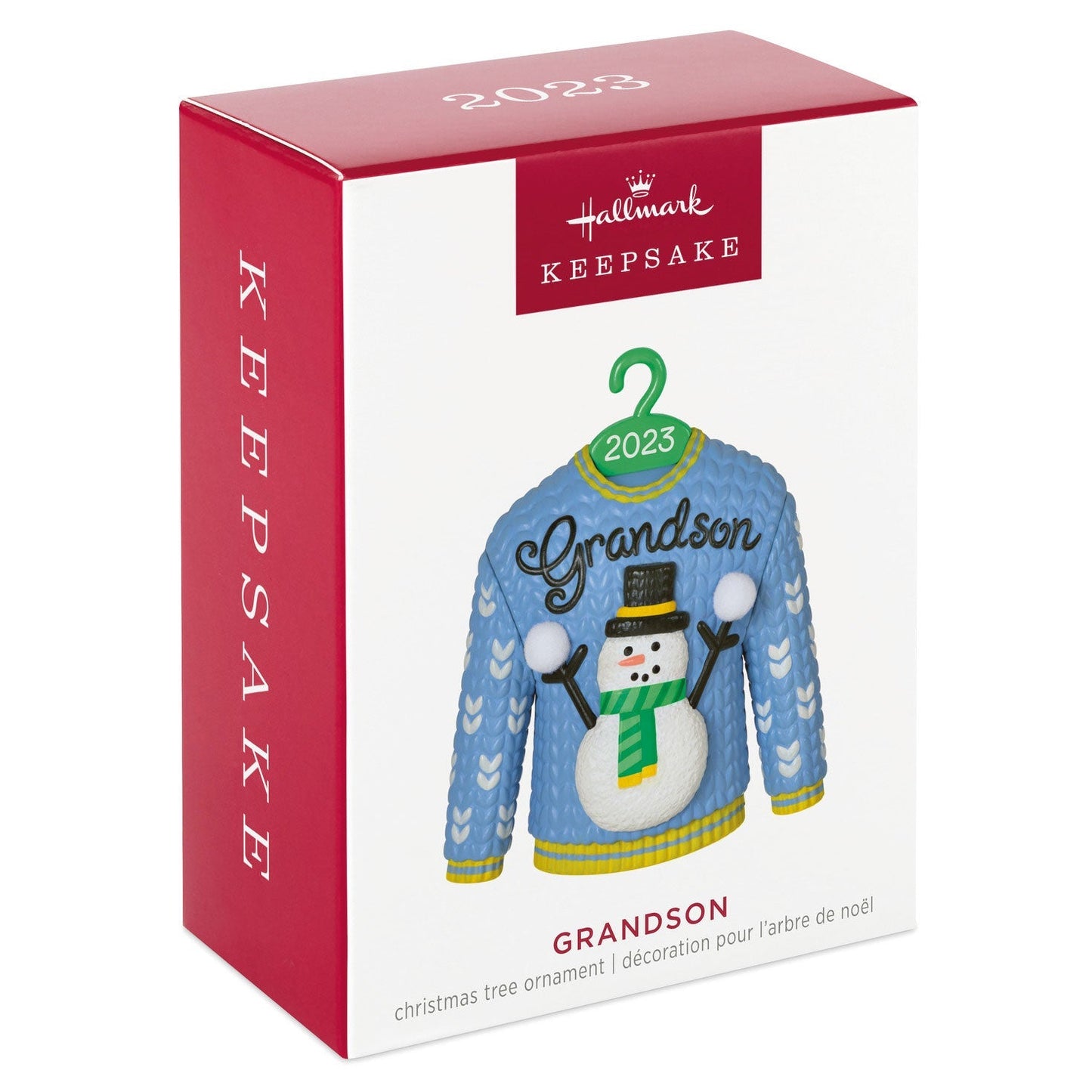 Grandson Christmas Sweater, 2023 Keepsake Ornament