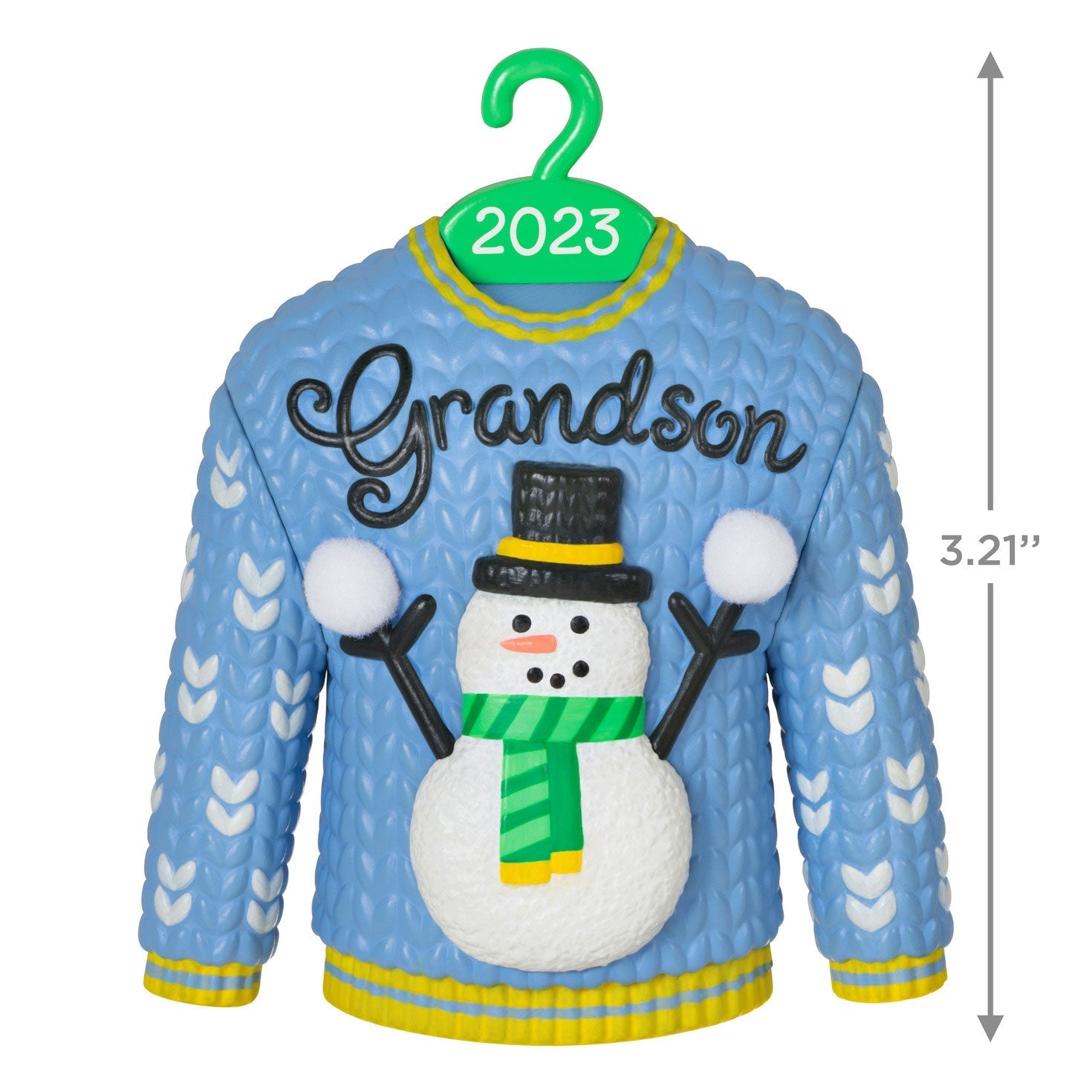 Grandson Christmas Sweater, 2023 Keepsake Ornament