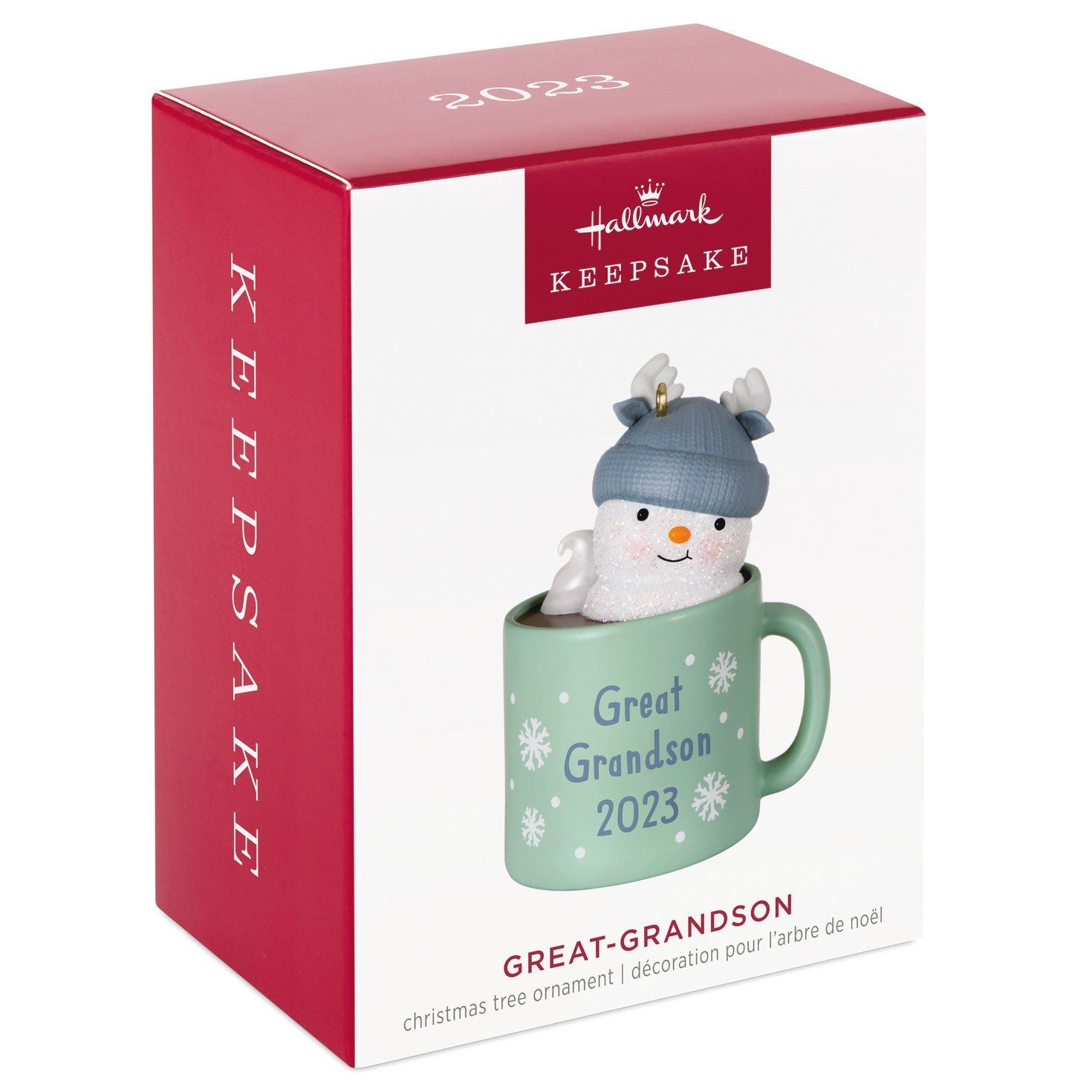 Great Grandson Hot Cocoa Mug, 2023 Keepsake Ornament