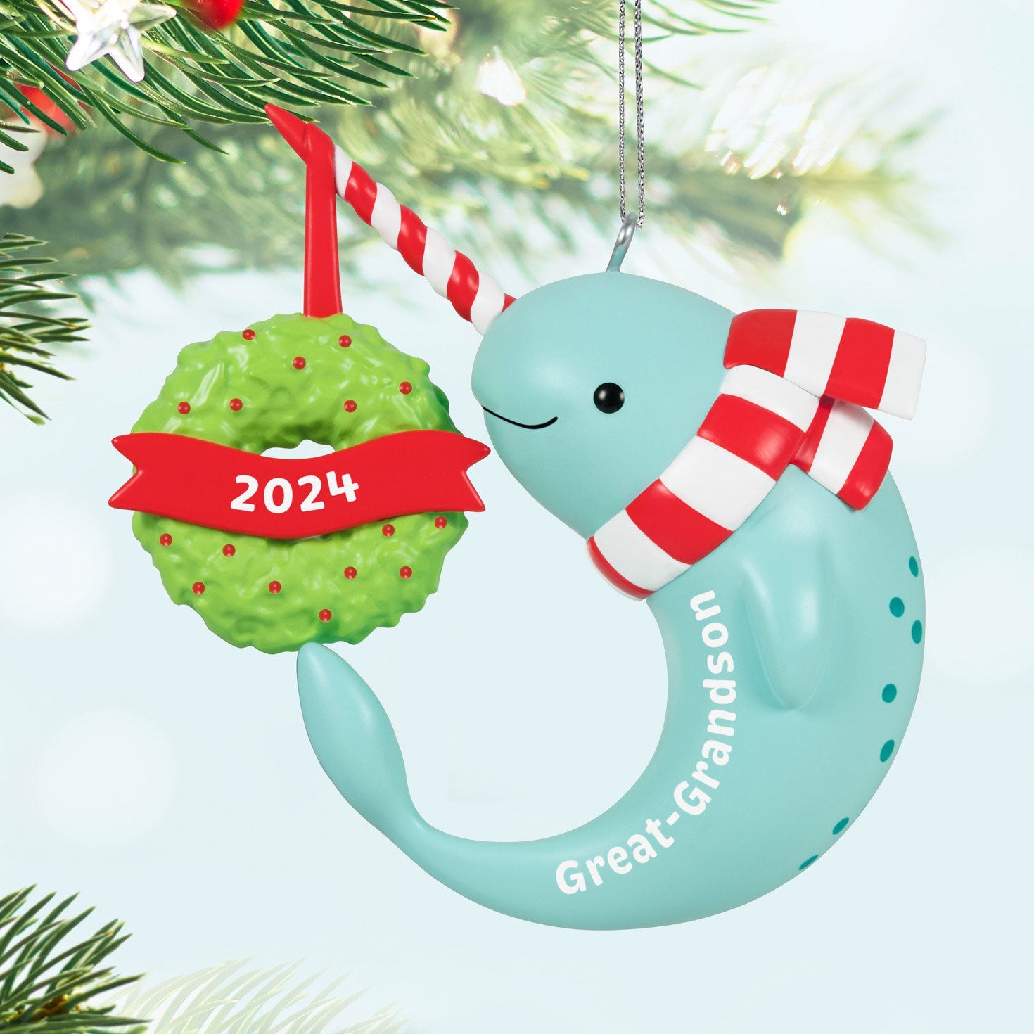 Great - Grandson Narwhal 2024 Keepsake Ornament