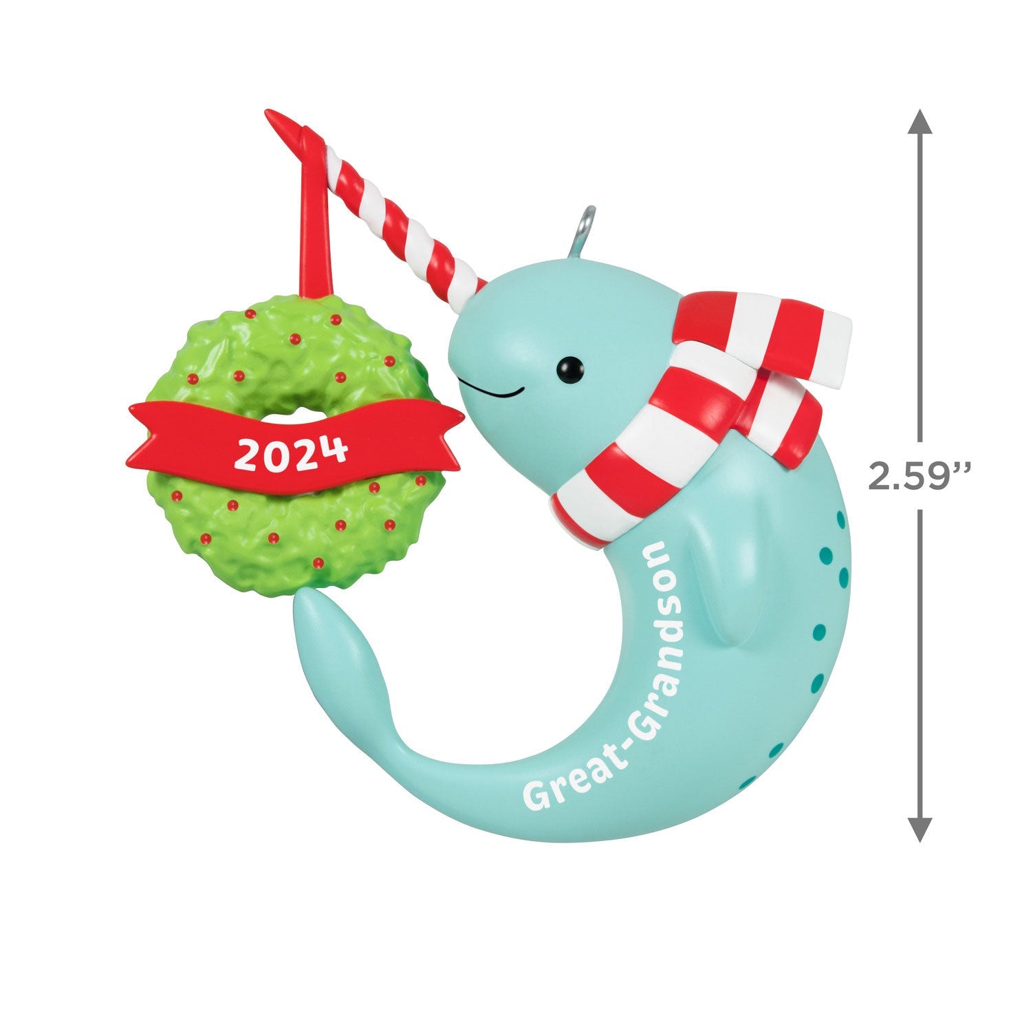 Great - Grandson Narwhal 2024 Keepsake Ornament