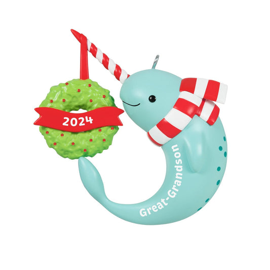 Great-Grandson Narwhal 2024 Keepsake Ornament