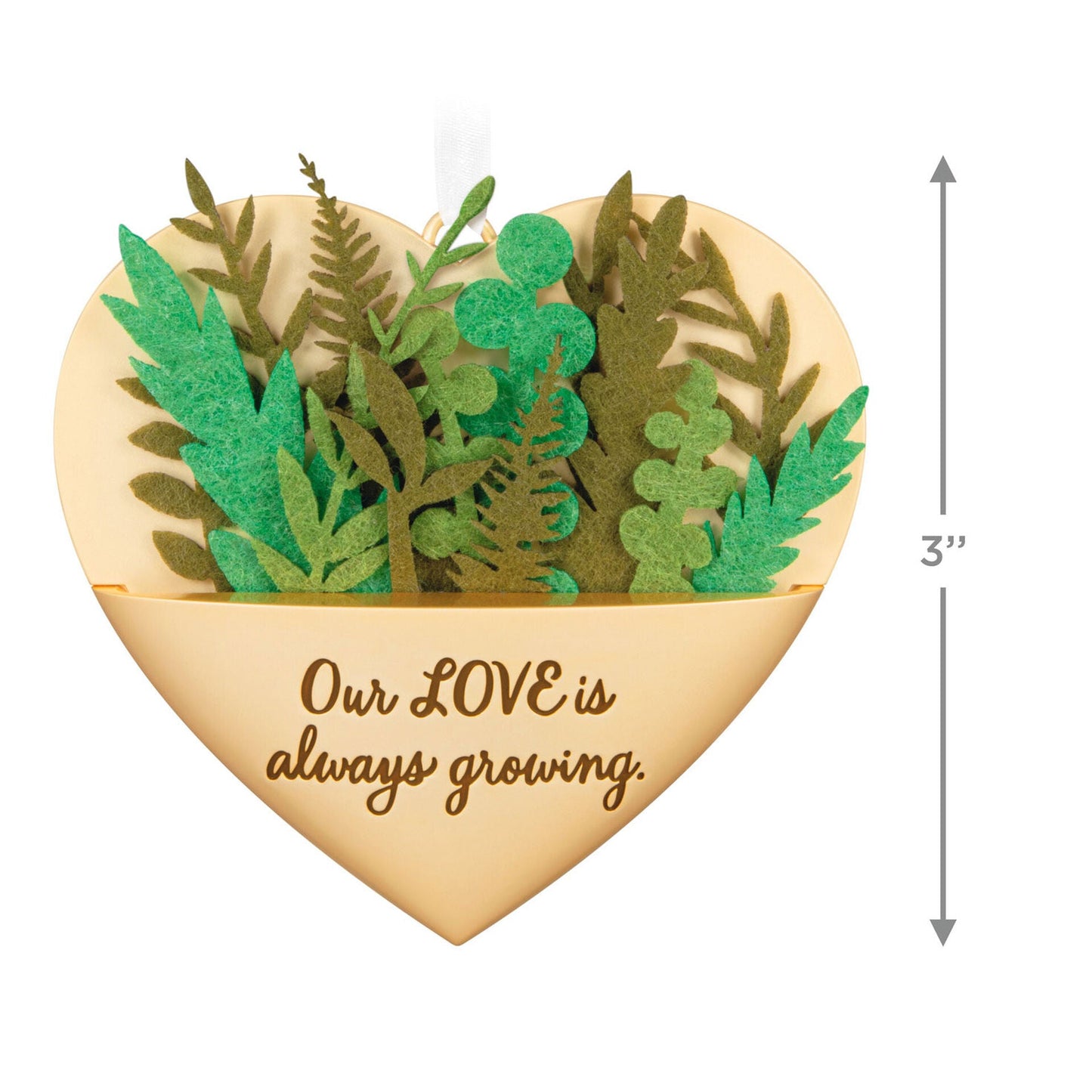 Growing In Love Metal & Fabric 2024 Keepsake Ornament