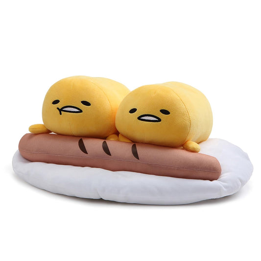 Gudetama Lazy Egg Two Eggs and Sausage Plush, 17"