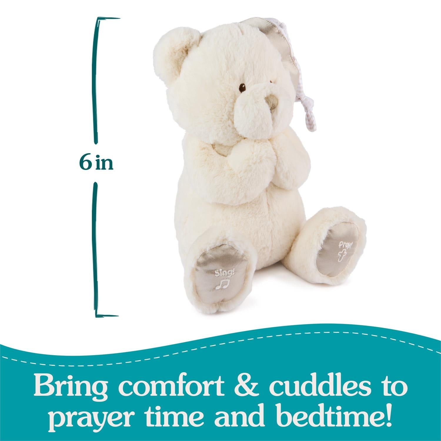 Gund Animated Goodnight Prayer Bear, Cream, 11"