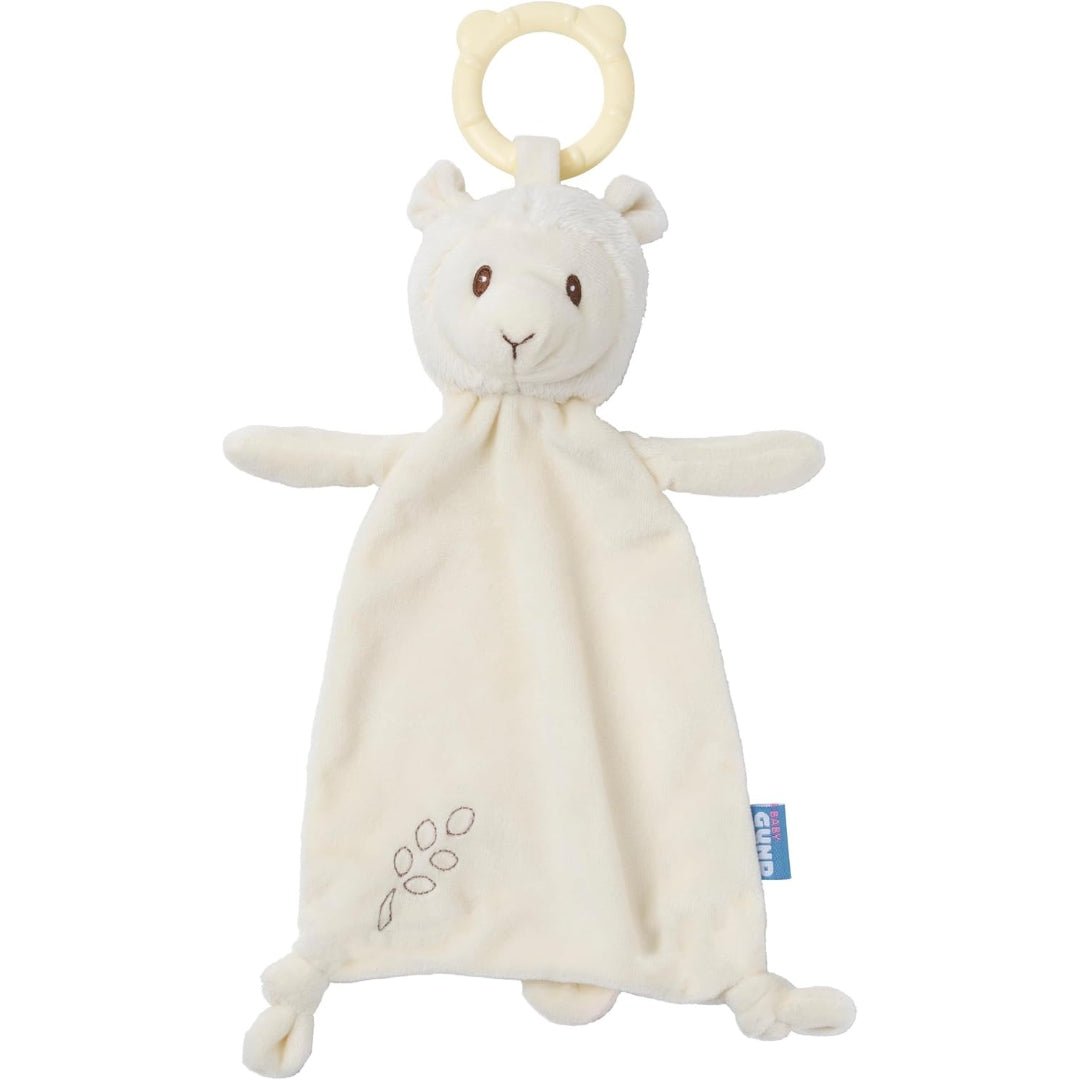 Gund Baby Toothpick Liam Llama Teether Lovey Plush Security Blanket, Cream