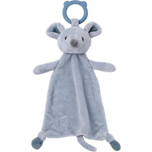 Gund Baby Toothpick Spencer Mouse Teether Lovey Plush Security Blanket, Blue