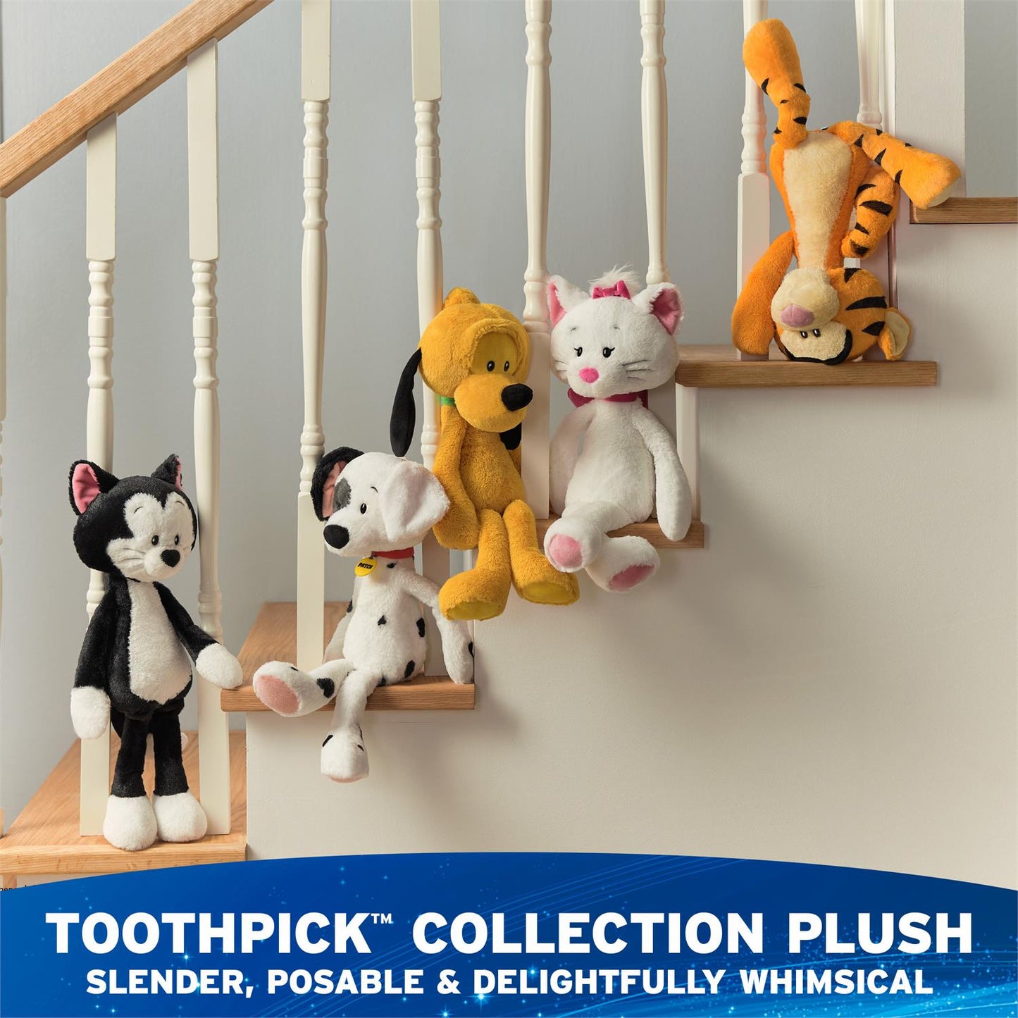 Gund Disney, Pinocchio, Figaro Cat Toothpick Plush, Black, 15”