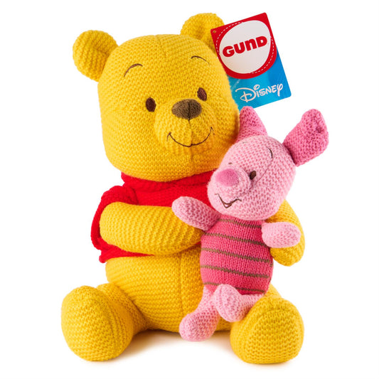 Gund Disney Pooh and Piglet Knit Plush, Winnie The Pooh, 10”