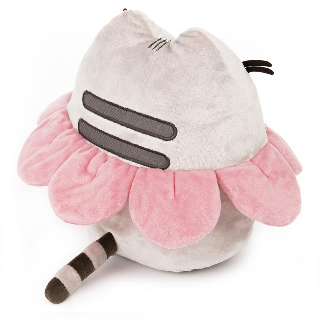 Gund Pink Flower Petals Pusheen Plush, Gray and Pink, 9.5”