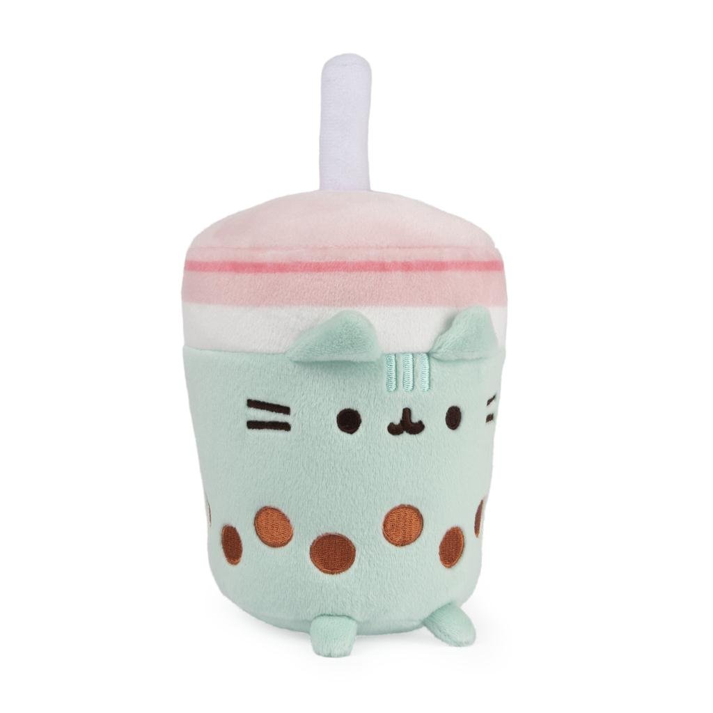 Gund Pusheen Boba Tea Cup Plush, Green/Pink, 6”