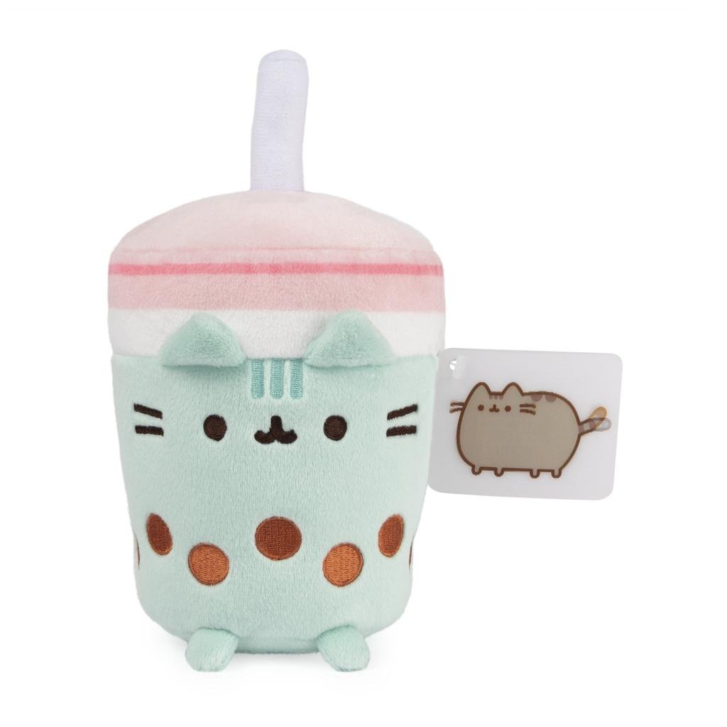 Gund Pusheen Boba Tea Cup Plush, Green/Pink, 6”