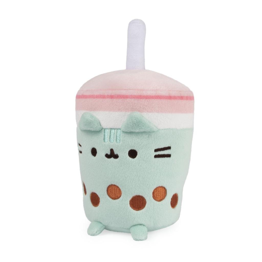 Gund Pusheen Boba Tea Cup Plush, Green/Pink, 6”