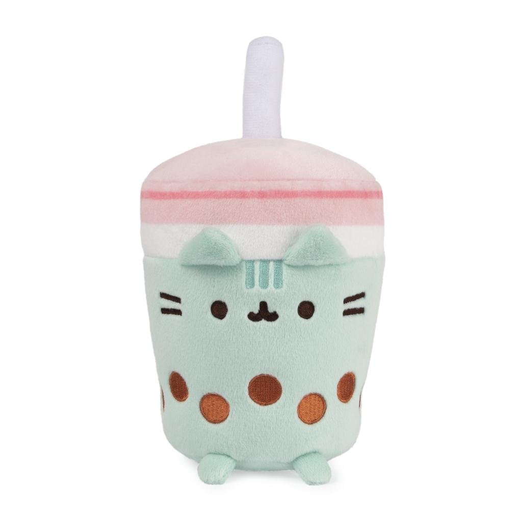 Gund Pusheen Boba Tea Cup Plush, Green/Pink, 6”