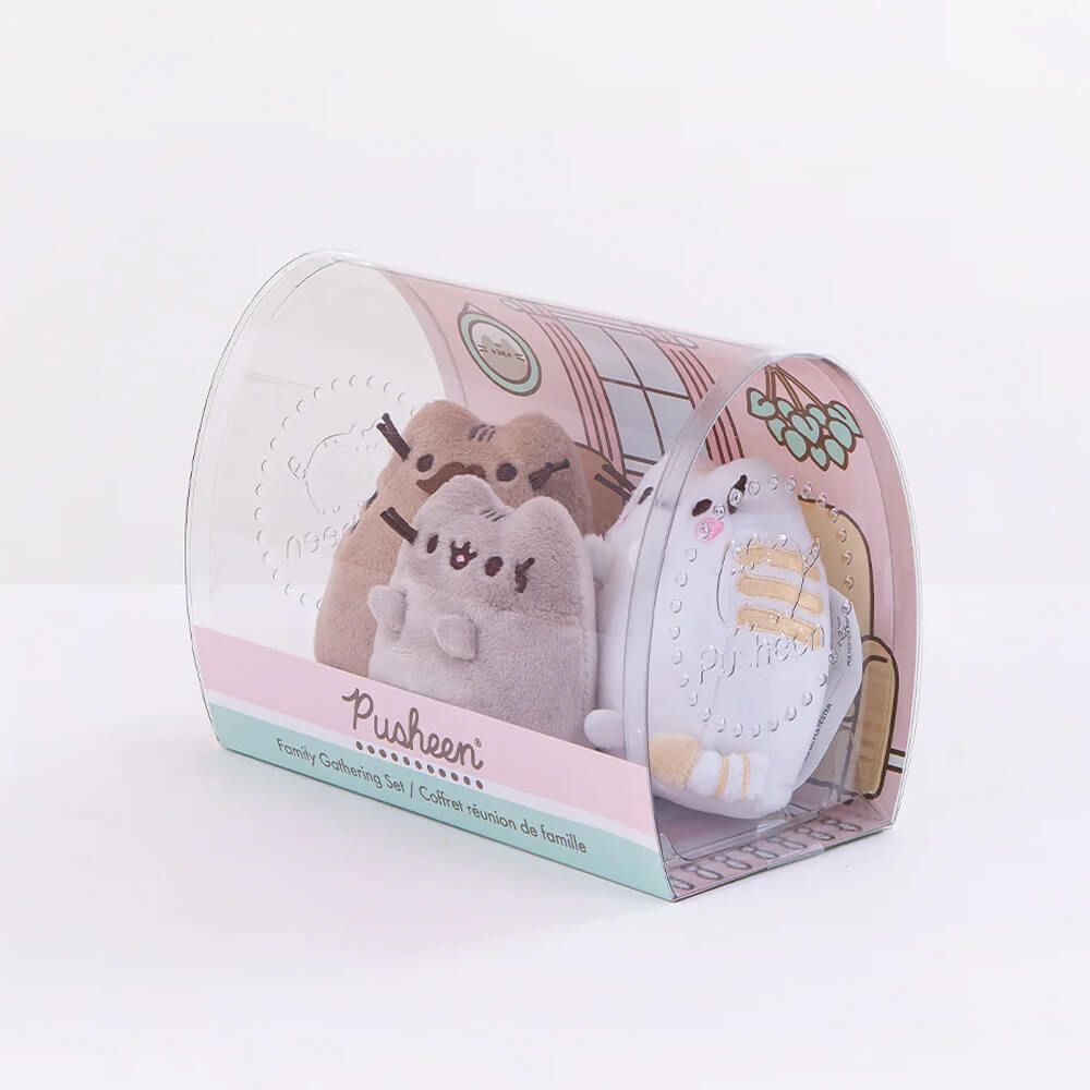 Gund Pusheen Family Gathering Plush Stuffed Animal Cats (Set of 3)