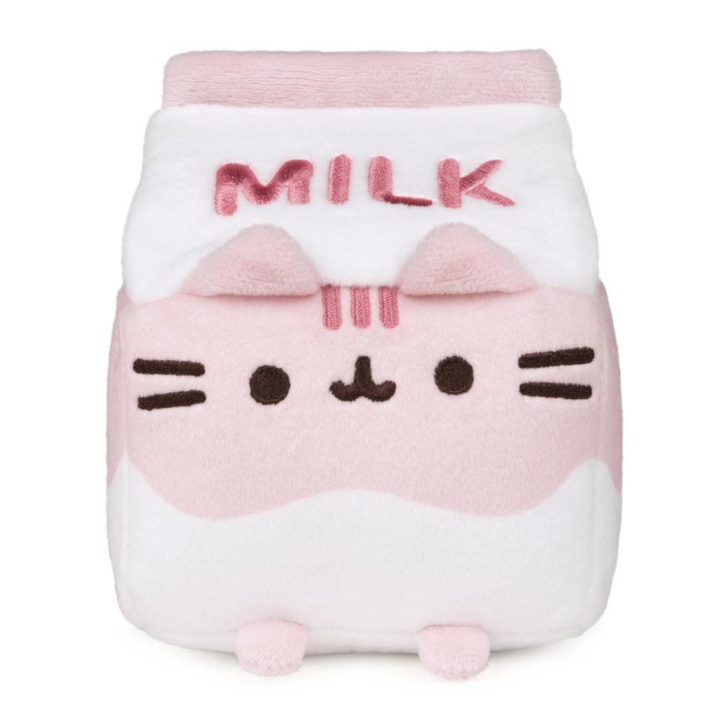 Gund Pusheen Strawberry Milk Plush, Brown/White, 6”