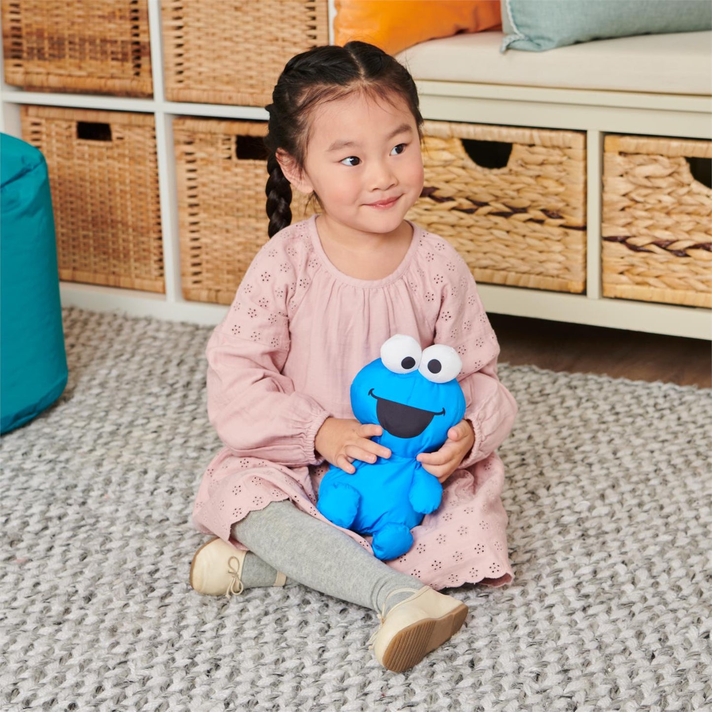 Gund Sesame Street Cookie Monster Muppet Premium Nylon Plush, 7”
