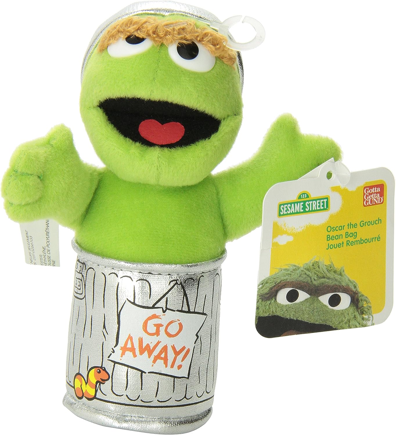 Gund Sesame Street Oscar The Grouch Beanbag, 5"