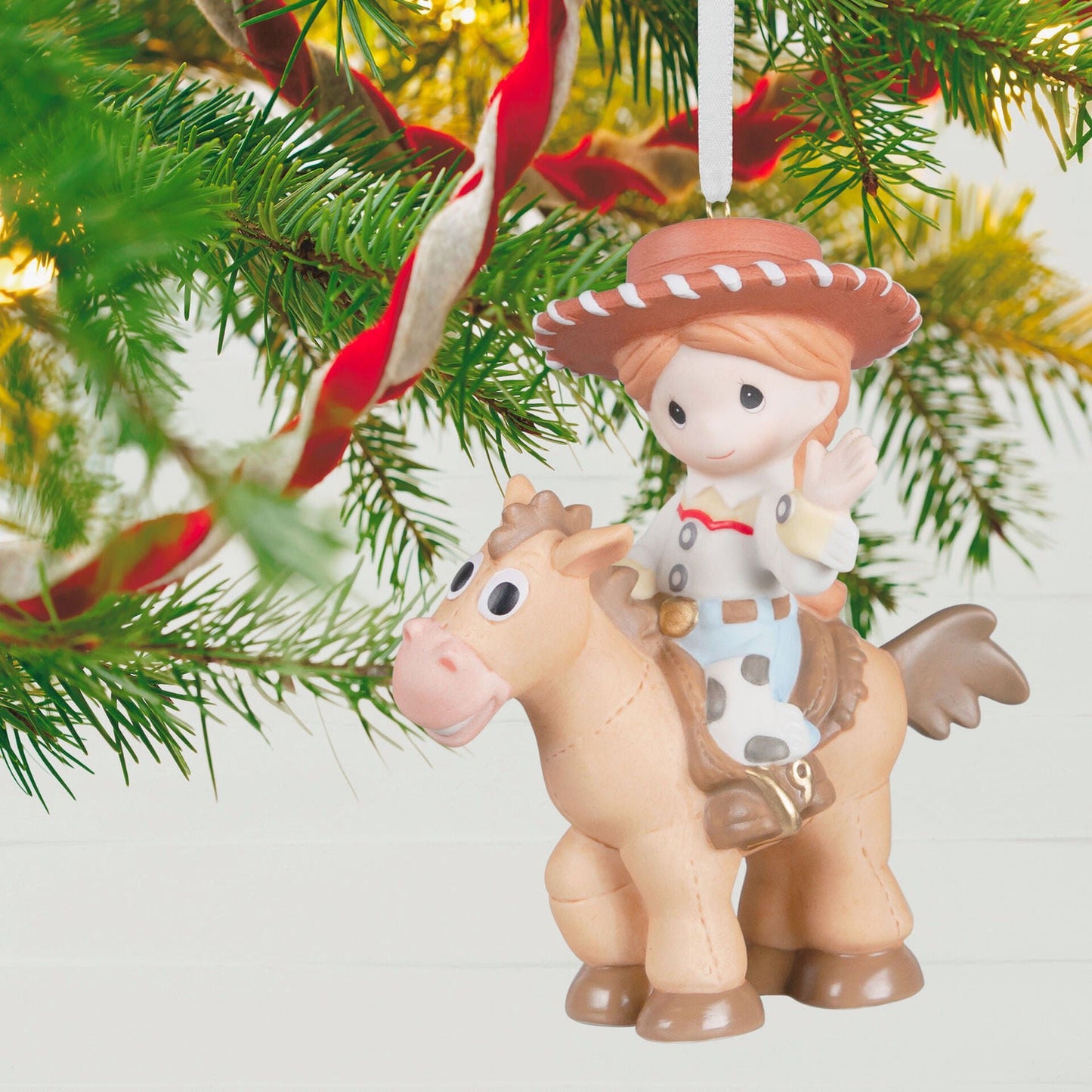 Hallmark 2022, Disney/Pixar Precious Moments® Toy Story Jessie and Bullseye Porcelain Ornament