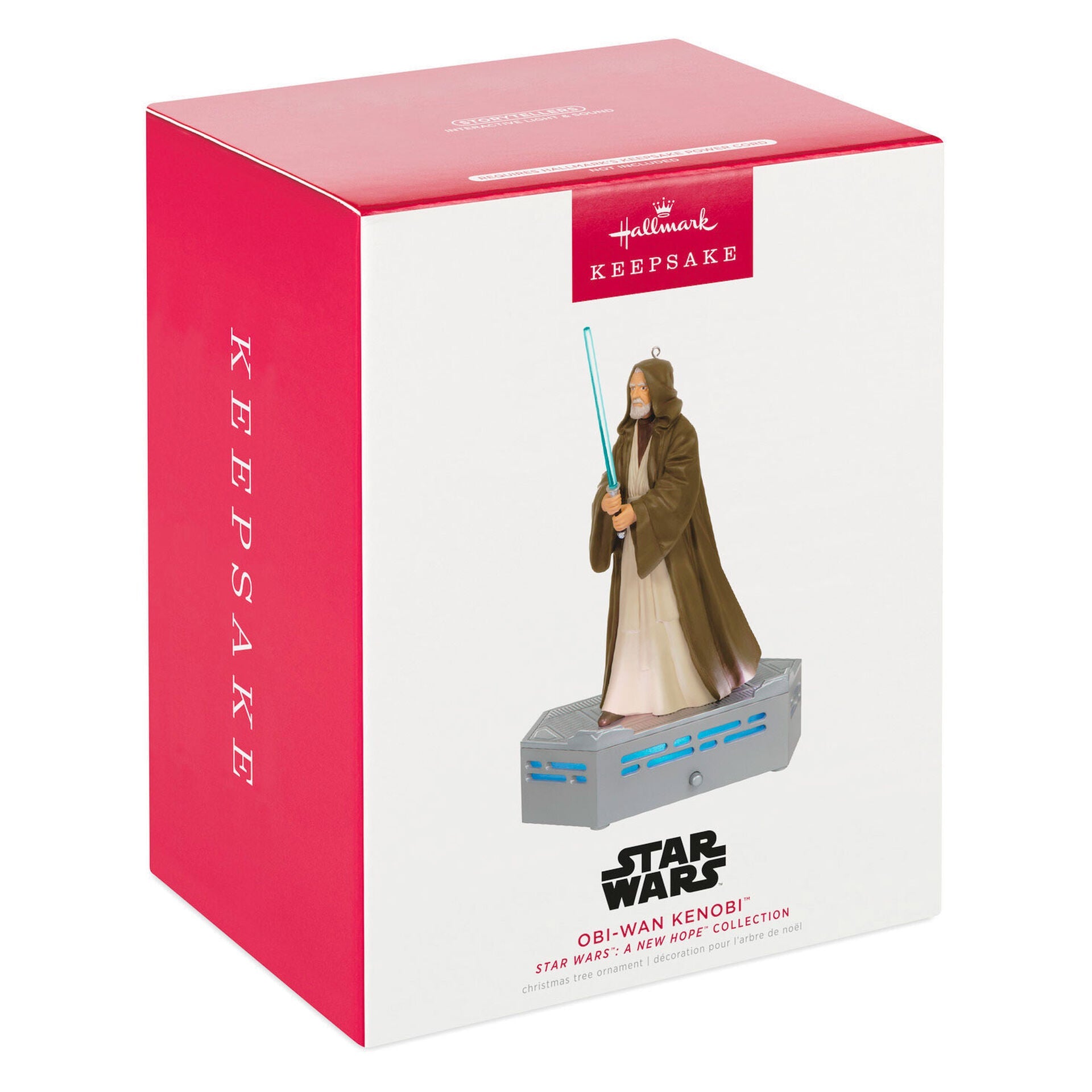 Hallmark 2022, Star Wars: A New Hope™ Collection Obi-Wan Kenobi™ Ornament With Light and Sound