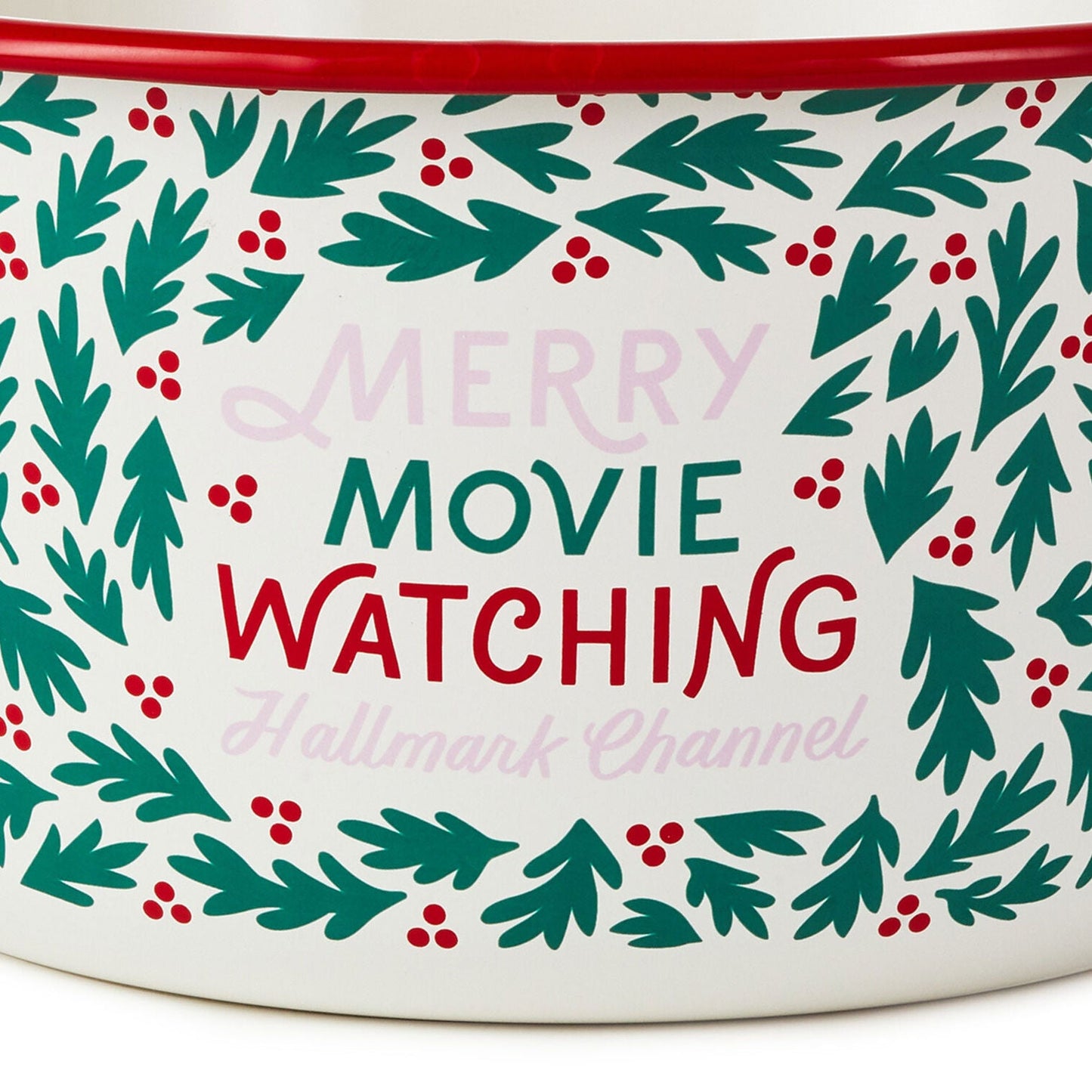 Hallmark Channel Merry Movie Watching Popcorn Bowl