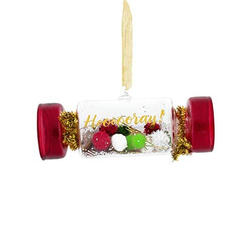 Hallmark Christmas Ornaments, Hallmark Signature Premium Hooray! Confetti Cracker Glass Ornament