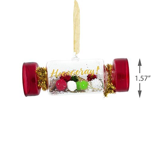 Hallmark Christmas Ornaments, Hallmark Signature Premium Hooray! Confetti Cracker Glass Ornament