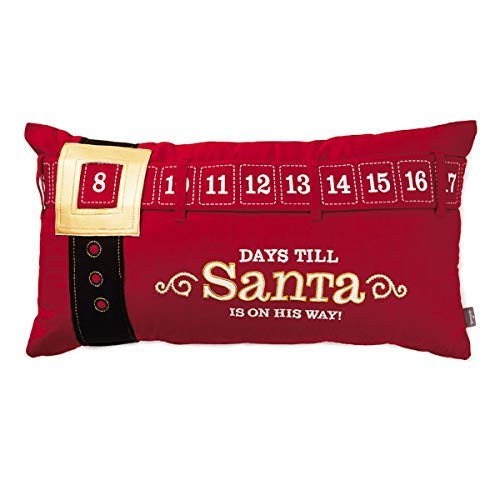 Hallmark Days Till Santa Countdown Pillow 26"x14"x5"
