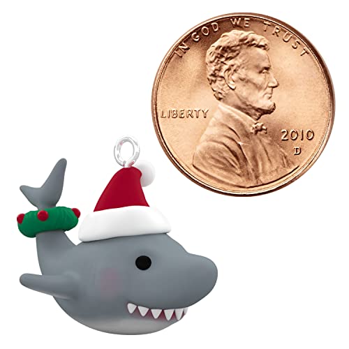 Hallmark Keepsake 0.7" Miniature Christmas Ornament 2022, Great White Christmas Shark, Mini