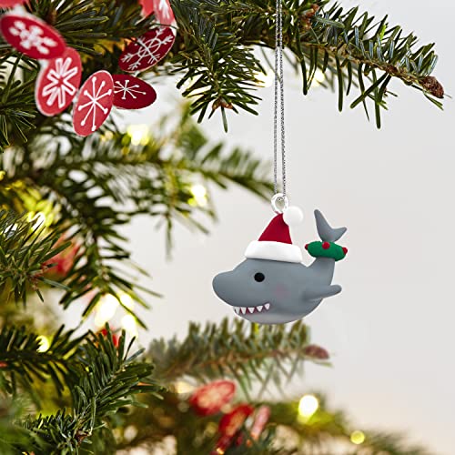 Hallmark Keepsake 0.7" Miniature Christmas Ornament 2022, Great White Christmas Shark, Mini