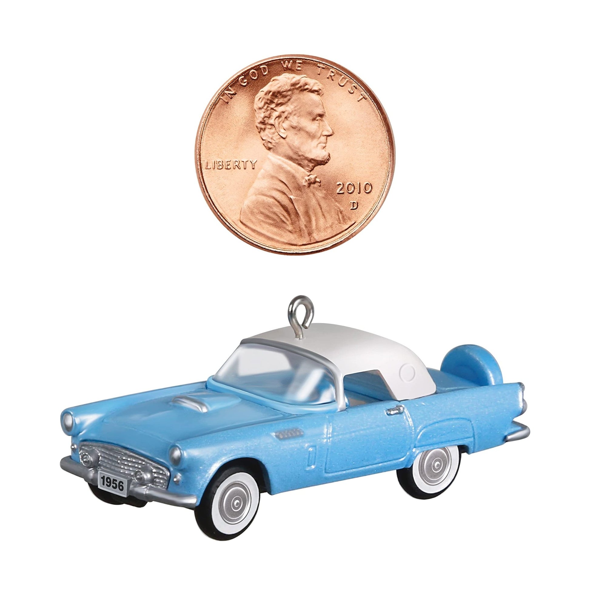 Hallmark Keepsake 0.79" Miniature Christmas Ornament 2021, 1956 Ford Thunderbird Lil' Classic Cars, Mini