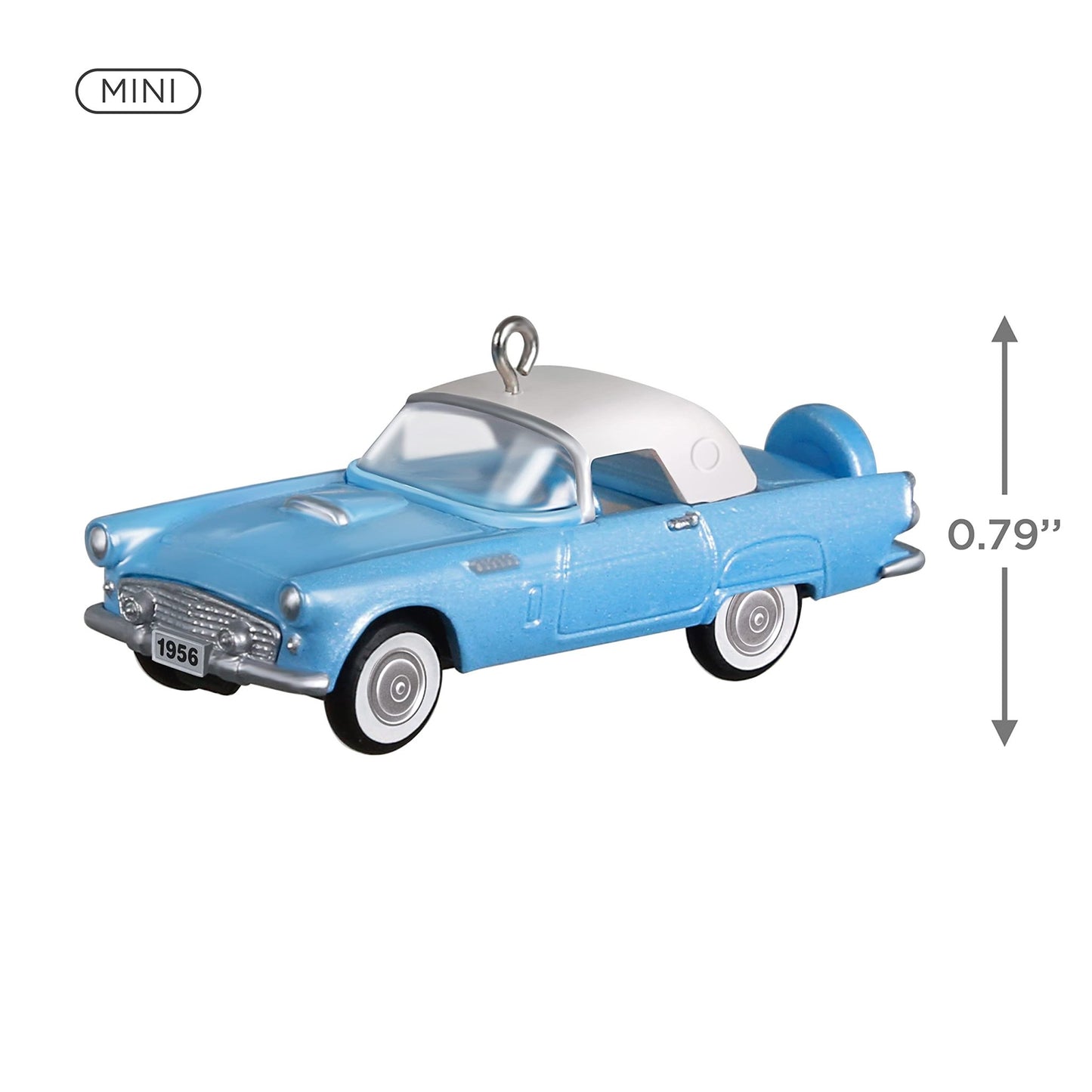 Hallmark Keepsake 0.79" Miniature Christmas Ornament 2021, 1956 Ford Thunderbird Lil' Classic Cars, Mini