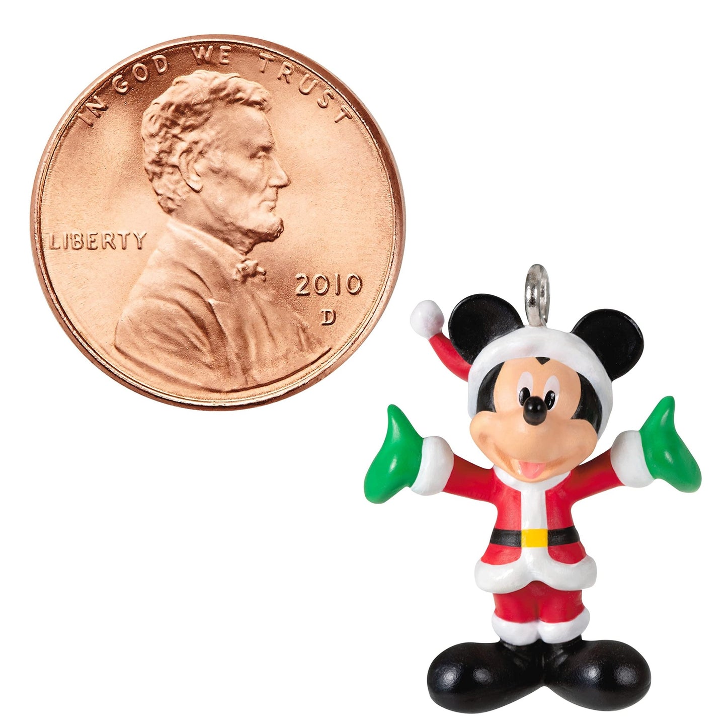 Hallmark Keepsake 0.8" Miniature Christmas Ornament 2021, Disney Mickey Mouse Merry Lil' Mickey, Mini