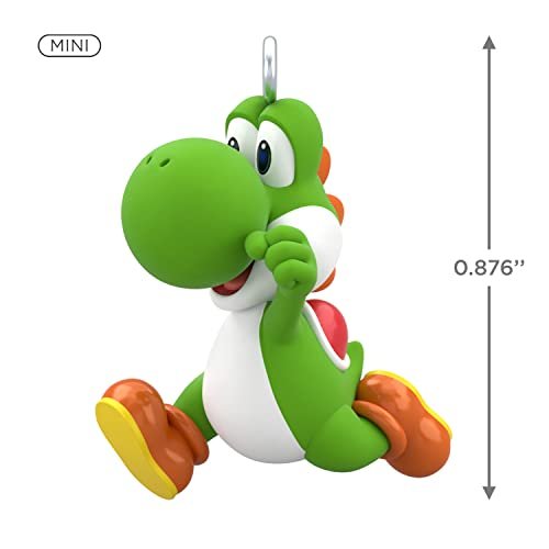 Hallmark Keepsake 0.87" Miniature Christmas Ornament 2022, Nintendo Super Mario Yoshi, Mini