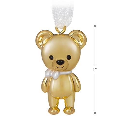 Hallmark Keepsake 1" Miniature Christmas Ornament 2022, Bitty Bear, Metal