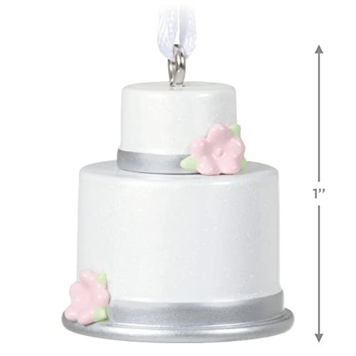 Hallmark Keepsake 1" Miniature Christmas Ornament 2022, Cute Lil' Wedding Cake, Metal