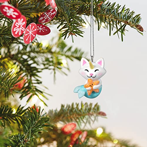 Hallmark Keepsake 1" Miniature Christmas Ornament 2022, Cute Mermaid Kitty, Mini