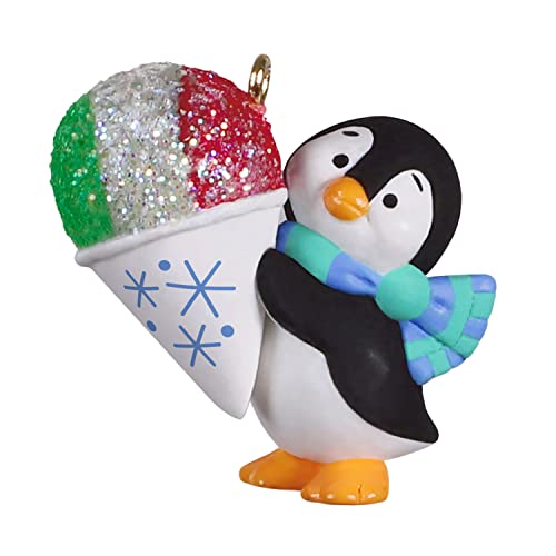 Hallmark Keepsake 1" Miniature Christmas Ornament 2022, Petite Penguins A Snowy Treat, Mini