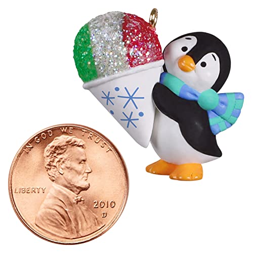 Hallmark Keepsake 1" Miniature Christmas Ornament 2022, Petite Penguins A Snowy Treat, Mini