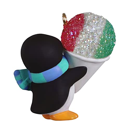 Hallmark Keepsake 1" Miniature Christmas Ornament 2022, Petite Penguins A Snowy Treat, Mini