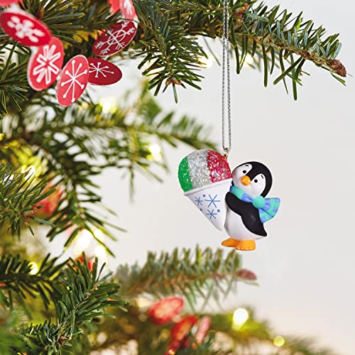 Hallmark Keepsake 1" Miniature Christmas Ornament 2022, Petite Penguins A Snowy Treat, Mini