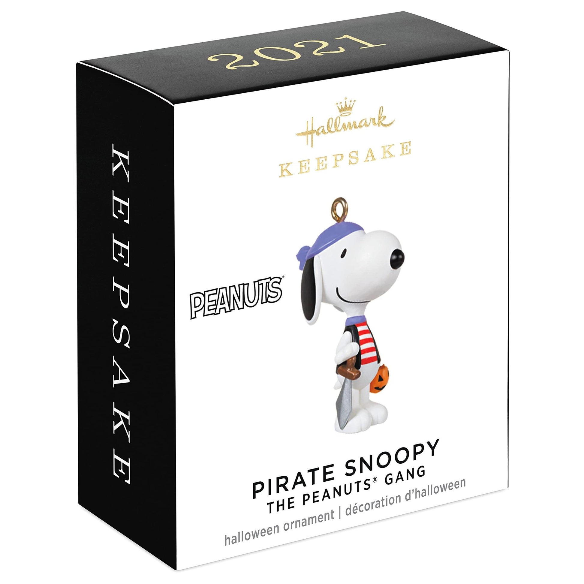 Hallmark Keepsake 1” Miniature Halloween Ornament 2021, Peanuts Pirate Snoopy, Mini