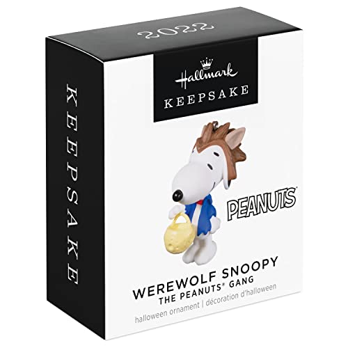 Hallmark Keepsake 1.17" Miniature Halloween Ornament 2022, The Peanuts Gang Werewolf Snoopy, Mini