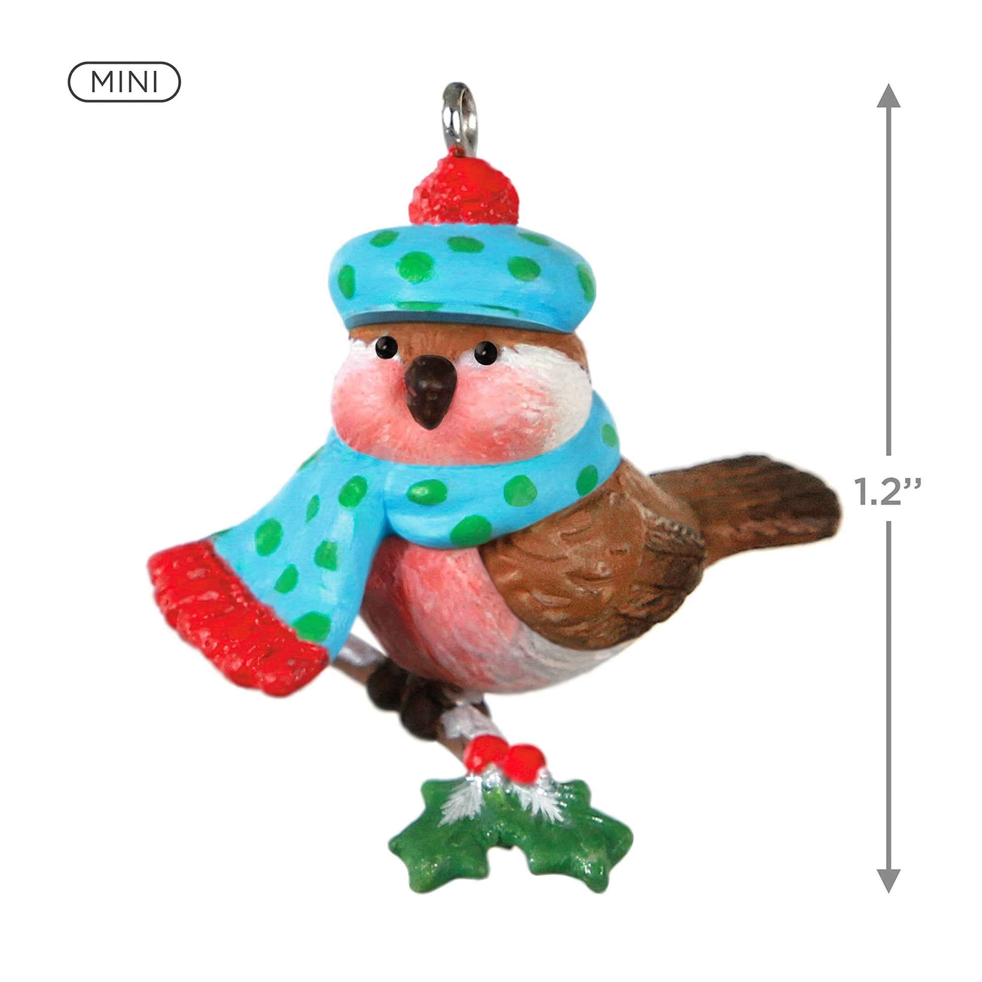 Hallmark Keepsake 1.2" Miniature Christmas Ornament 2021, Cozy Lil' Critters Bird, Mini