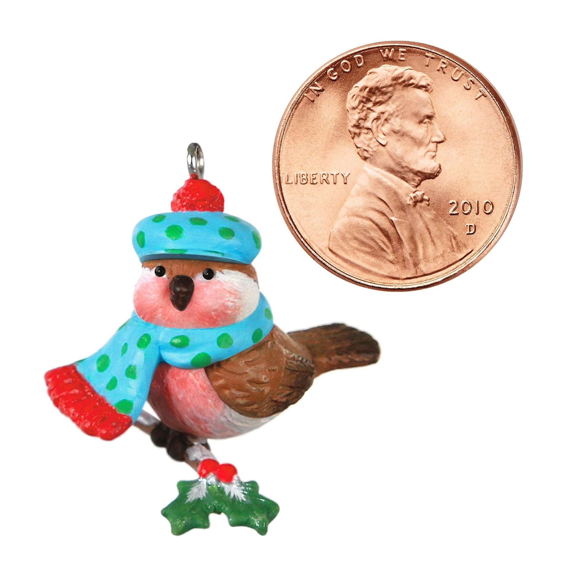 Hallmark Keepsake 1.2" Miniature Christmas Ornament 2021, Cozy Lil' Critters Bird, Mini